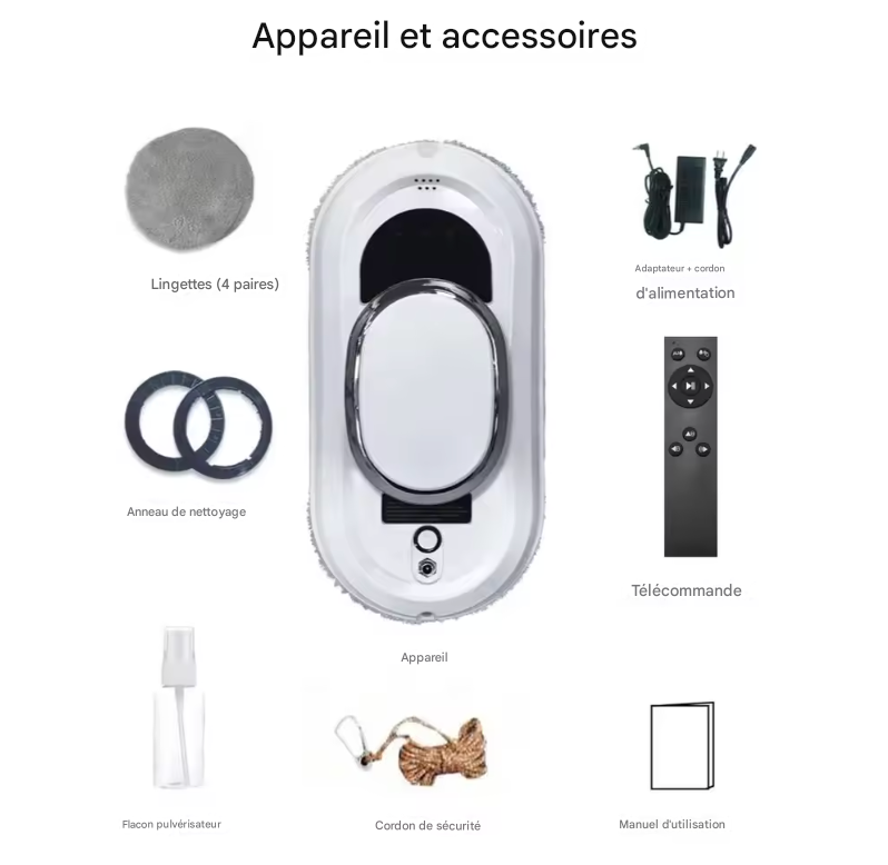 Robot lave vitre autonome électrique